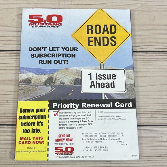 VTG 5.0 Mustang & Super Fords Magazine 2005 Lot of 7 Ford Muscle Car Fox Racing - Picture 16 of 16